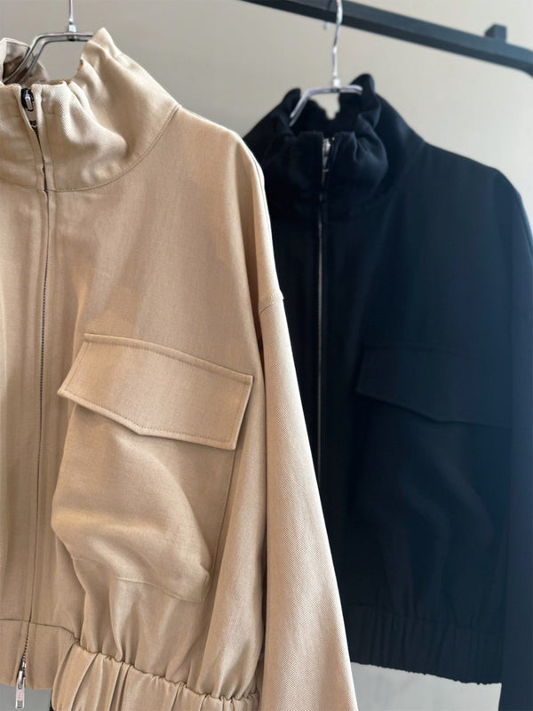 ネックドローコードブルゾン