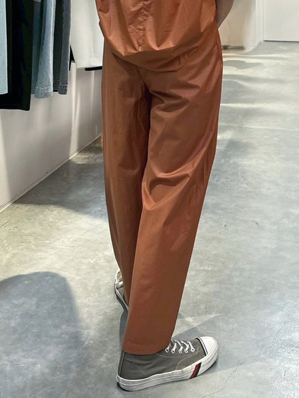 チンツ加工コットンパンツ