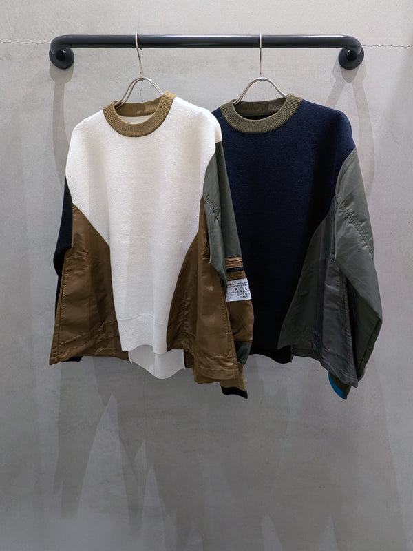 ドッキングポケットスリーブニット