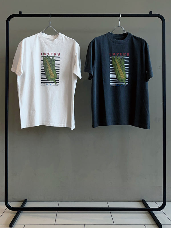 17/-ROUND SHAPE DYED TEE "LAYERS"