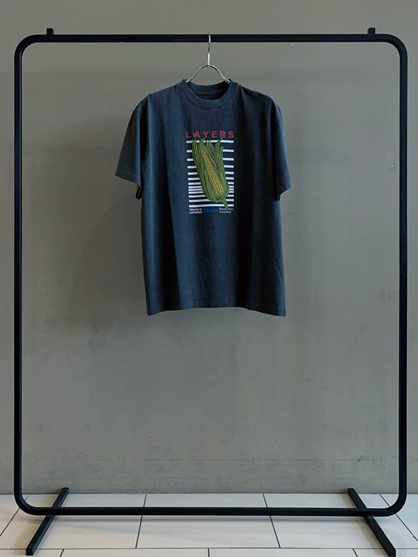 17/-ROUND SHAPE DYED TEE "LAYERS"
