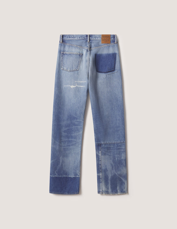 MAISON KITSUNÉ X KURO PATCHWORK DENIM PANTS