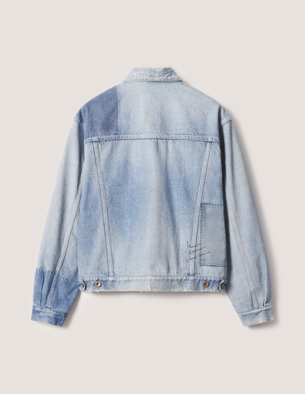 MAISON KITSUNÉ X KURO PATCHWORK DENIM JACKET