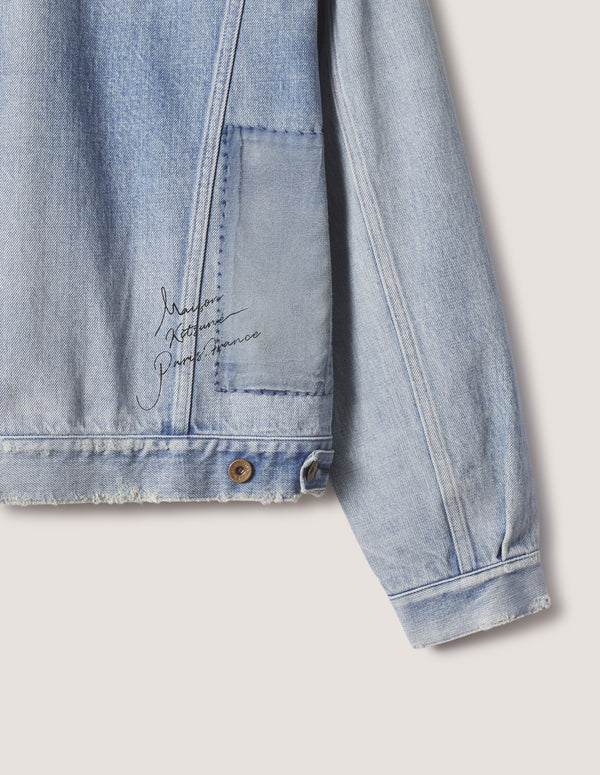 MAISON KITSUNÉ X KURO PATCHWORK DENIM JACKET