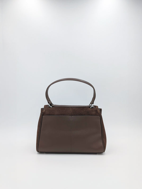 suede twistlock l bag