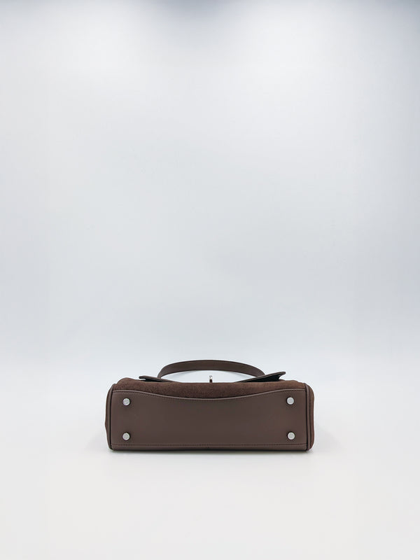 suede twistlock l bag