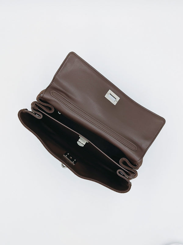 suede twistlock l bag