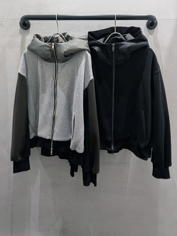 バイカラーボアフーディー