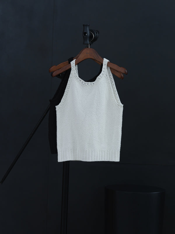 crochet edging knit top