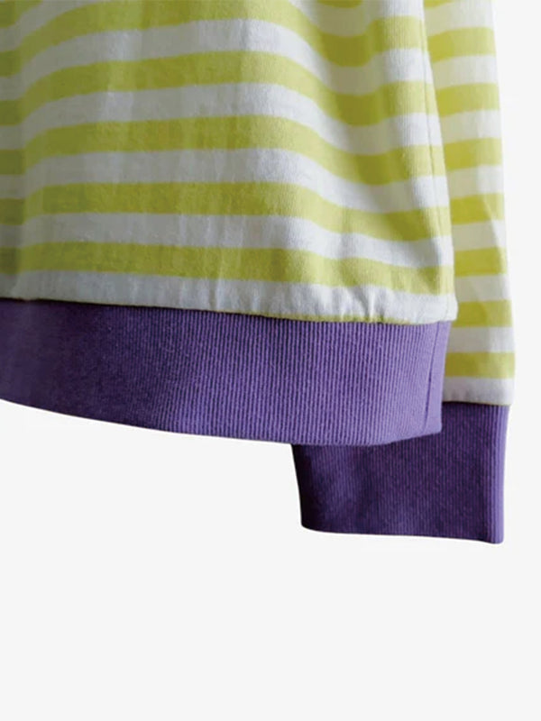 CONTRAST STRIPED TOP