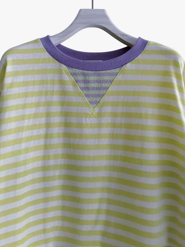 CONTRAST STRIPED TOP