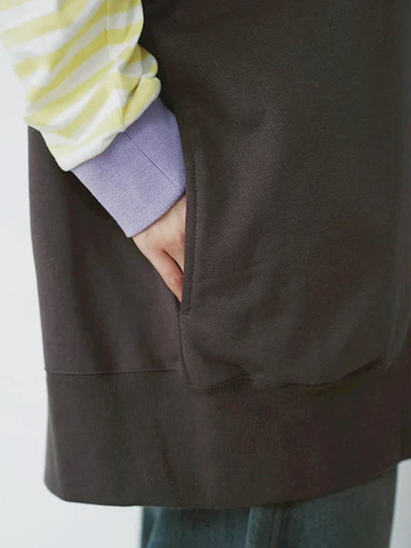 SLEEVELESS HOODED ZIP VEST
