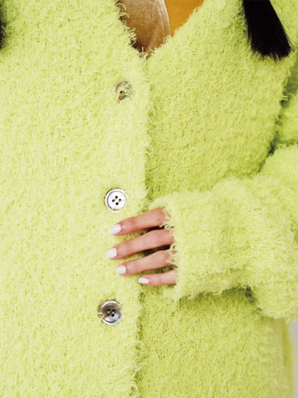 SHAGGY KNIT CARDIGAN