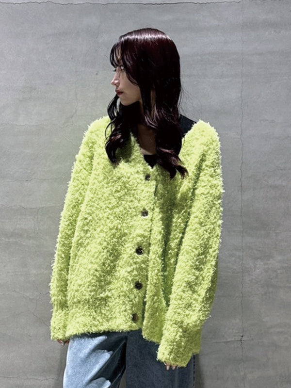SHAGGY KNIT CARDIGAN