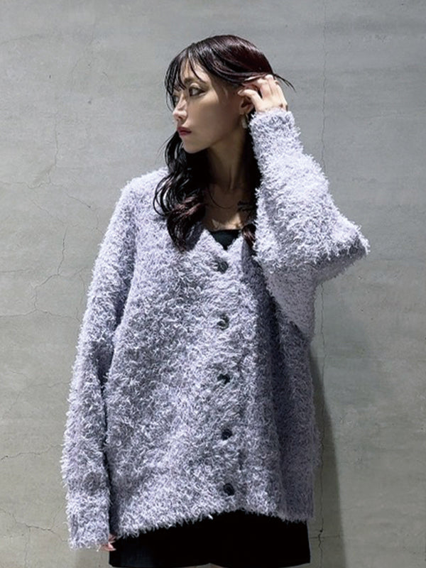 SHAGGY KNIT CARDIGAN