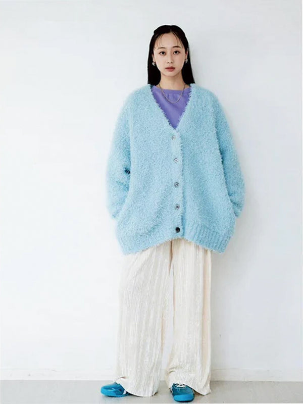SHAGGY KNIT CARDIGAN
