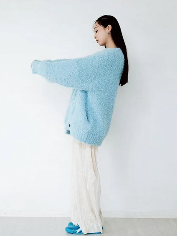 SHAGGY KNIT CARDIGAN