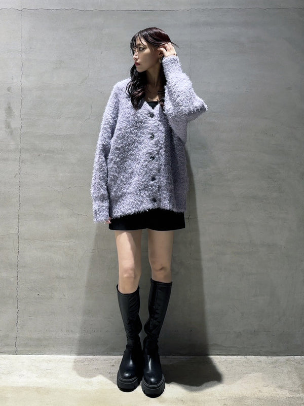SHAGGY KNIT CARDIGAN