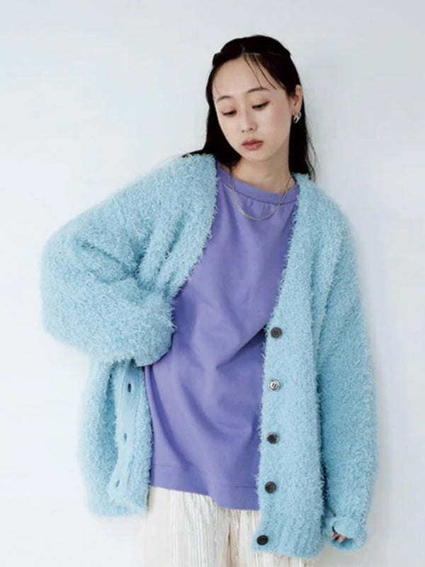 SHAGGY KNIT CARDIGAN
