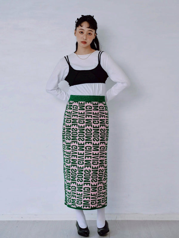 REVERSIBLE LOGO JACQUARD SKIRT