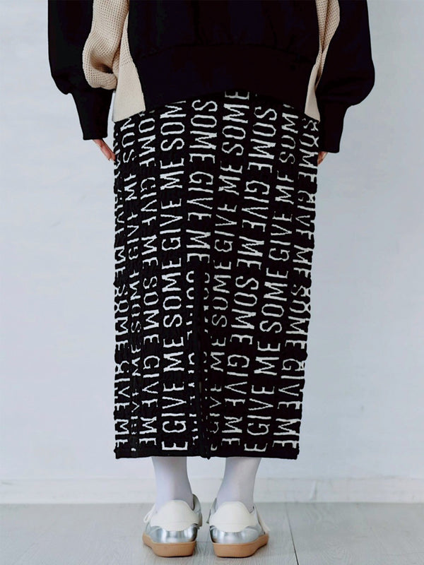 REVERSIBLE LOGO JACQUARD SKIRT