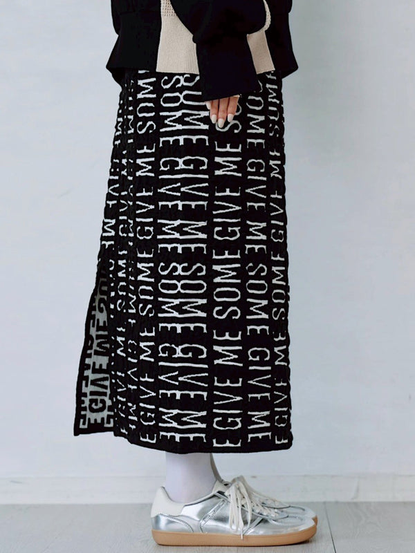 REVERSIBLE LOGO JACQUARD SKIRT