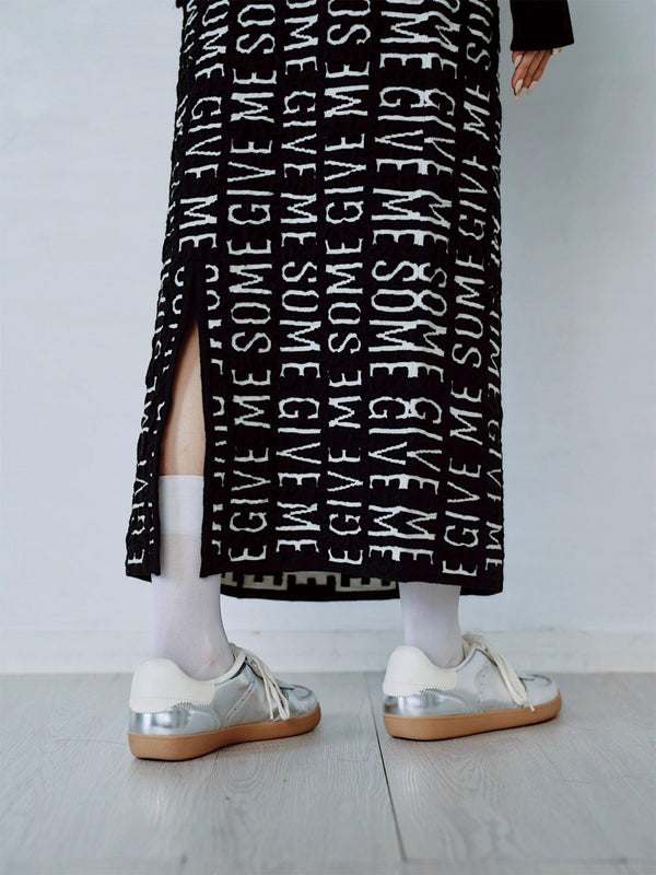 REVERSIBLE LOGO JACQUARD SKIRT