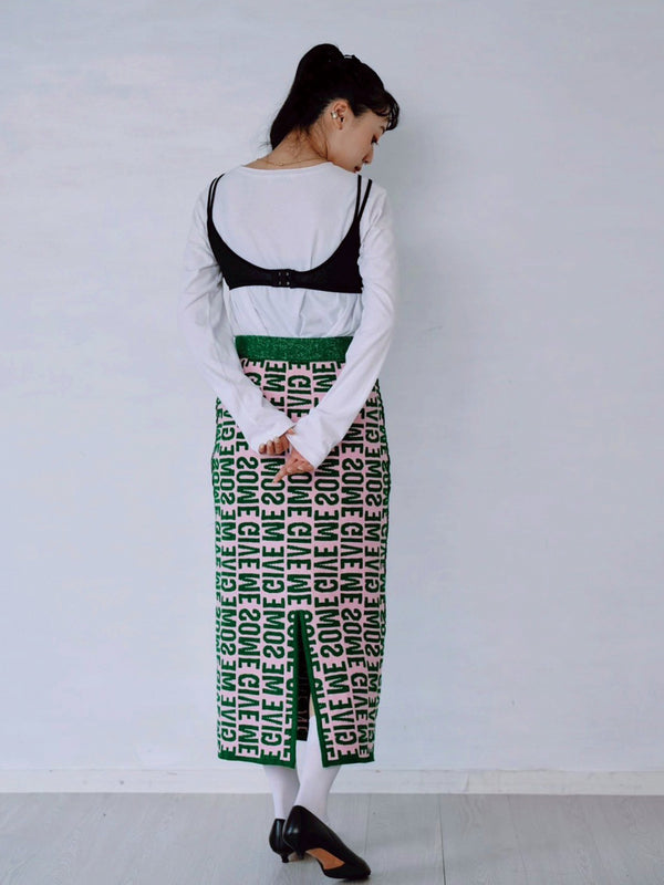 REVERSIBLE LOGO JACQUARD SKIRT