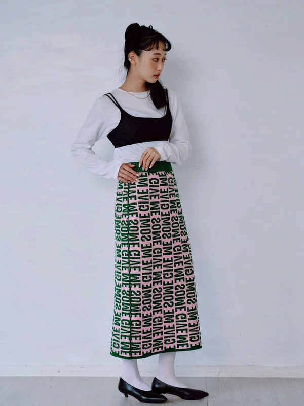 REVERSIBLE LOGO JACQUARD SKIRT