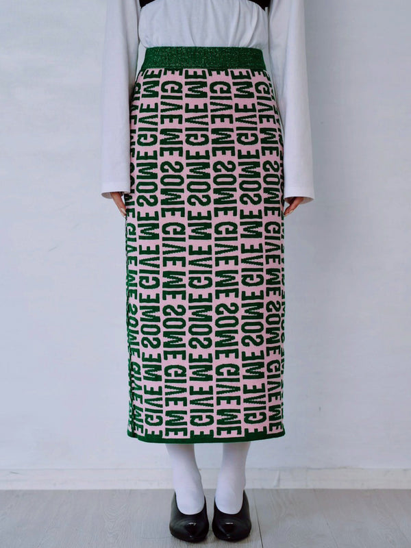 REVERSIBLE LOGO JACQUARD SKIRT