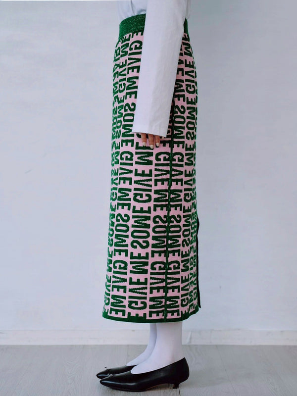 REVERSIBLE LOGO JACQUARD SKIRT