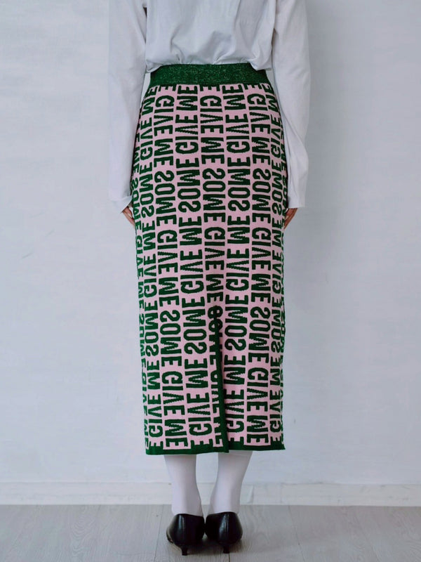 REVERSIBLE LOGO JACQUARD SKIRT
