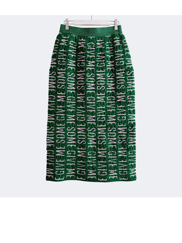 REVERSIBLE LOGO JACQUARD SKIRT
