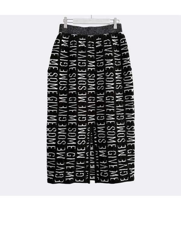 REVERSIBLE LOGO JACQUARD SKIRT