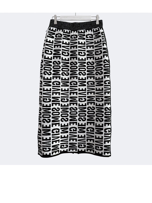 REVERSIBLE LOGO JACQUARD SKIRT