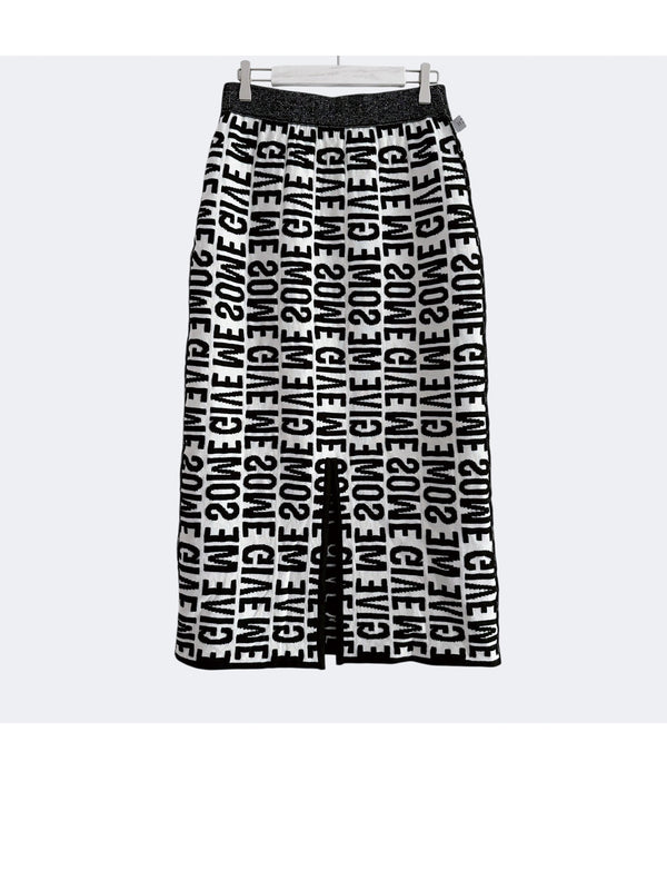 REVERSIBLE LOGO JACQUARD SKIRT