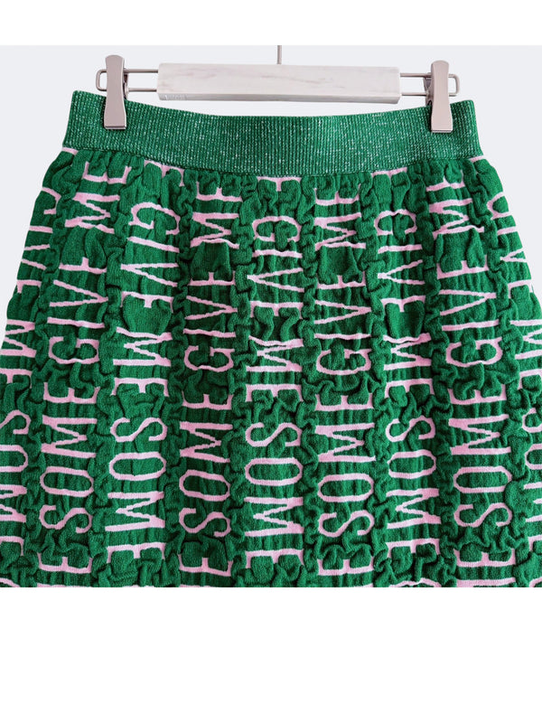 REVERSIBLE LOGO JACQUARD SKIRT