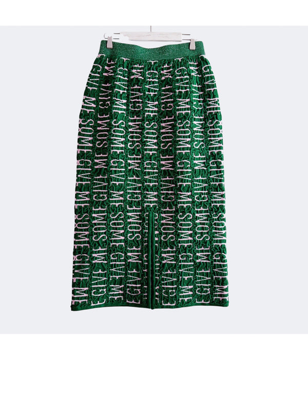 REVERSIBLE LOGO JACQUARD SKIRT