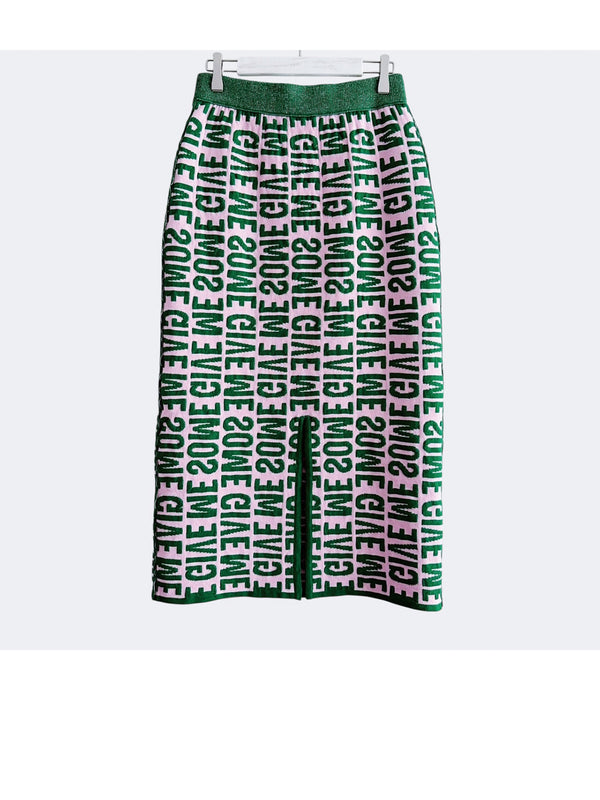 REVERSIBLE LOGO JACQUARD SKIRT