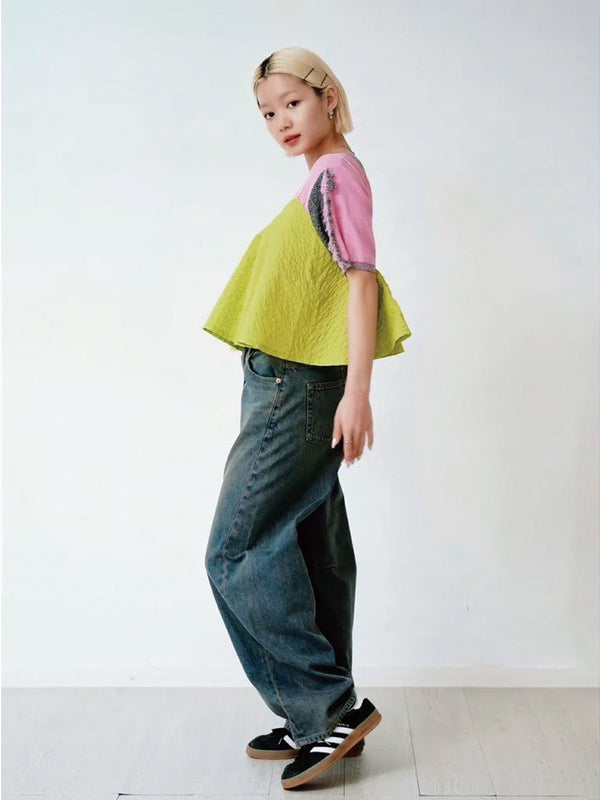BUMPY FABRIC FLARE CAMISOLE