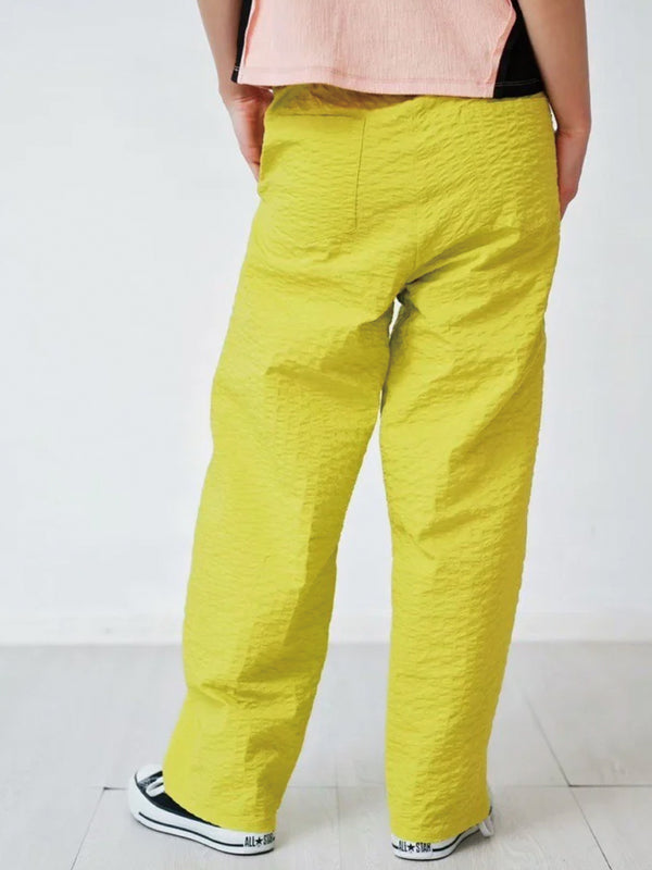 BUMPY FABRIC ROUND PANTS