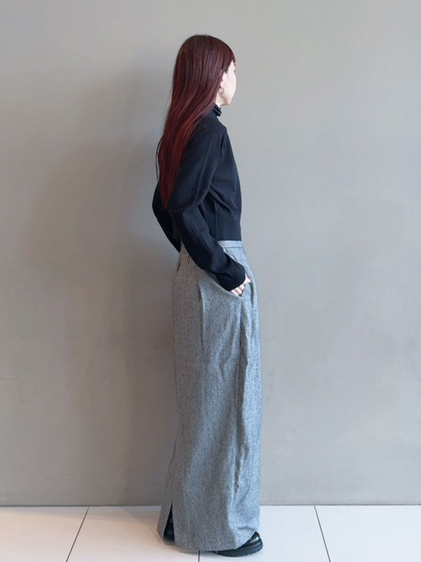 Herringbone Tweed Skirt