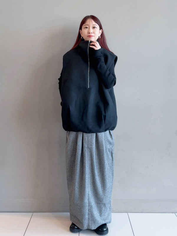 Wool High Neck Vest