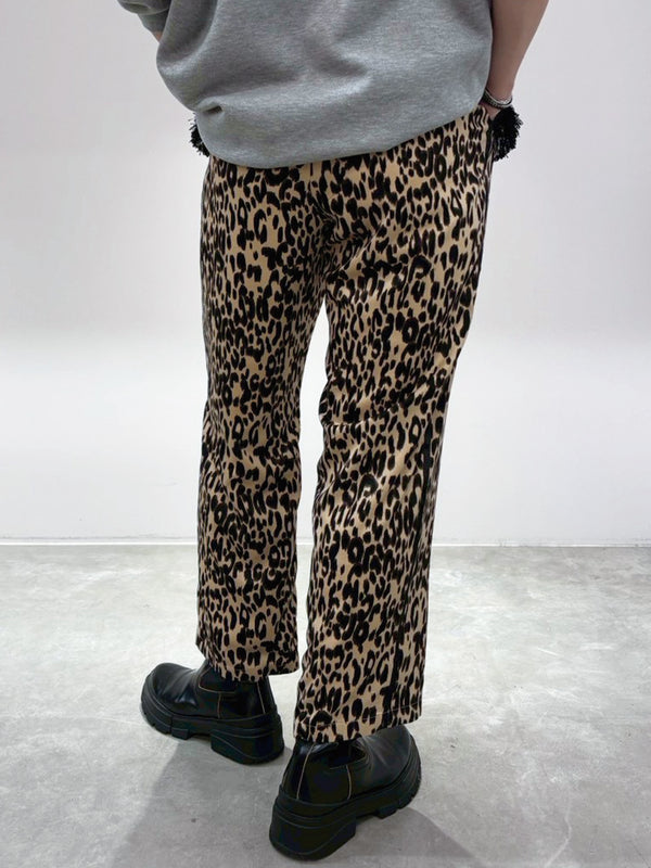 ポケットフリンジヒョウ柄PT