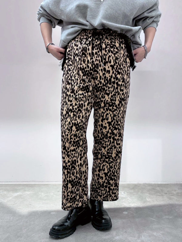 ポケットフリンジヒョウ柄PT