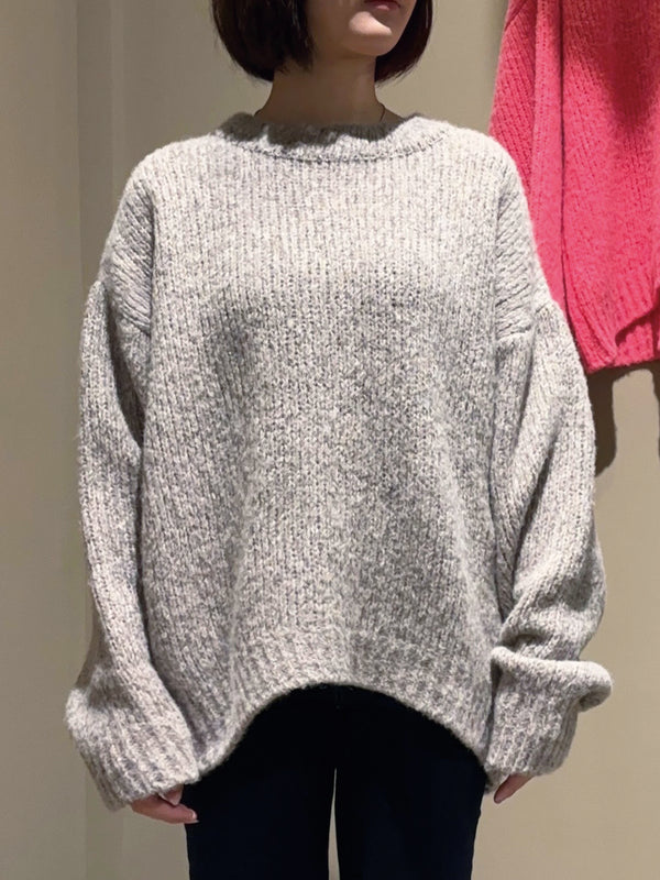 Babyアルパカロービングルーズシルエットニット