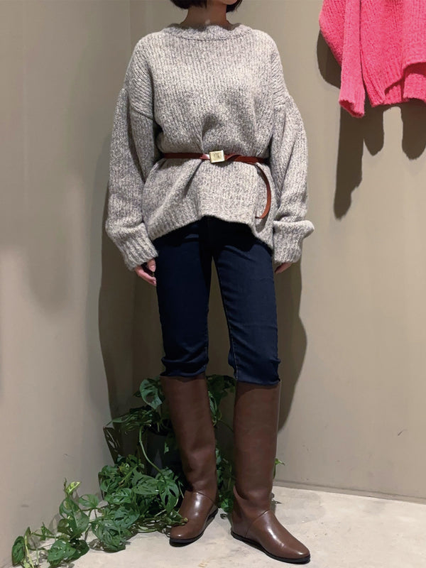 Babyアルパカロービングルーズシルエットニット