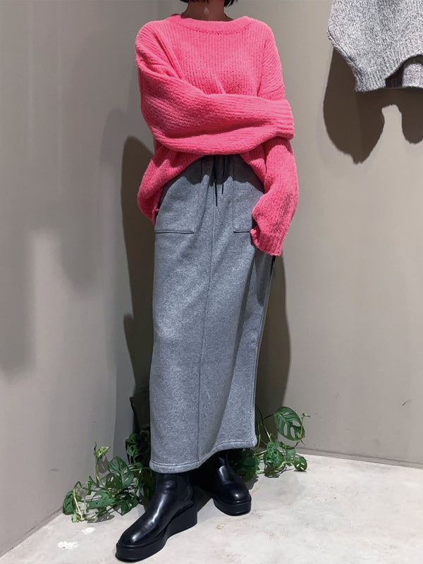 Babyアルパカロービングルーズシルエットニット