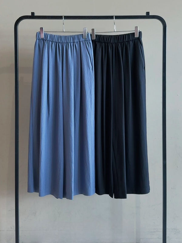 セルロース/ナイロンニドムタックギャザーワイドパンツ