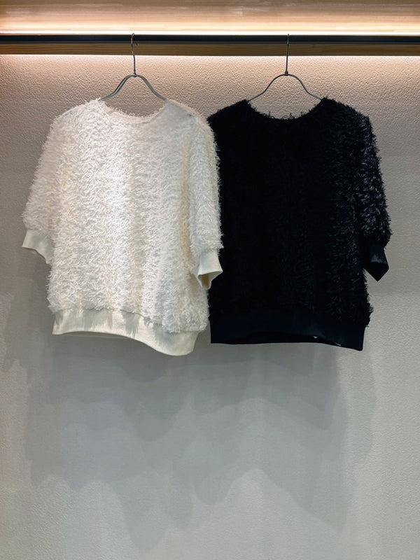 シアーカットジャガードプルオーバー